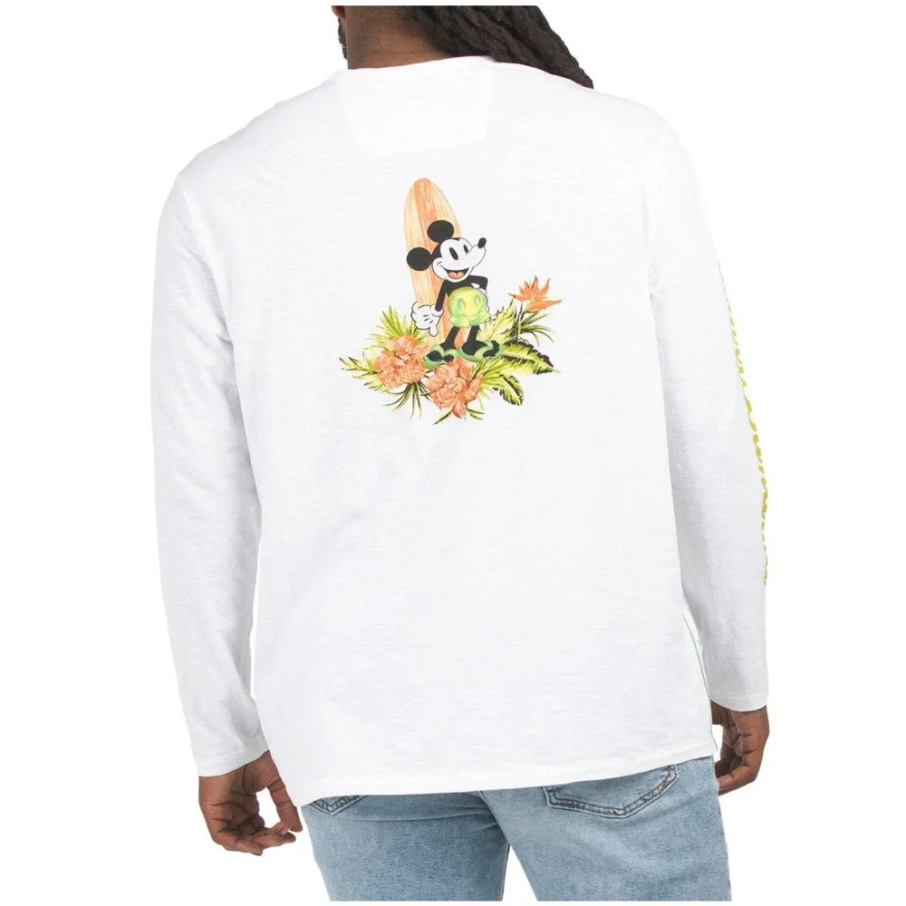 Tommy Bahama Disney Happiest Surf On Earth Long Sleeve Mickey Mouse T-Shirt XLT - Picture 3 of 9